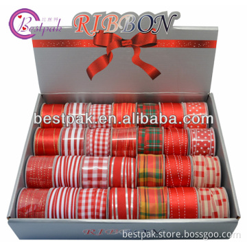 red glitter novelty ribbon